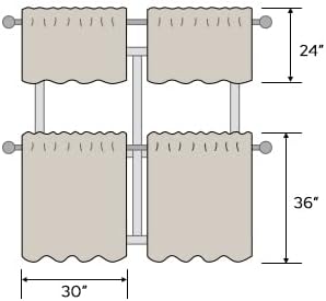 HOMEIDEAS Sage Green Sheer Kitchen Curtains 30 X 24 Inch Length 2 Panels - Image 7