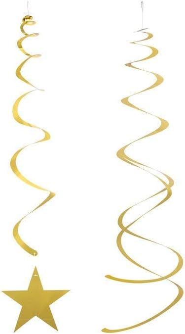 BEISHIDA Gold Star Hanging Swirl Decorations, Hanging Gold Party Supplies - Image 7