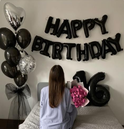 40 Inch Black Mylar Foil Number 26 Birthday Balloon, 26 Boy Girl Party - Image 7