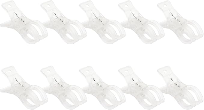 Large Balloon Arch Clips, 10 Pack, 3.54 Inch, Transparent | Plastic Backdrop - Image 5