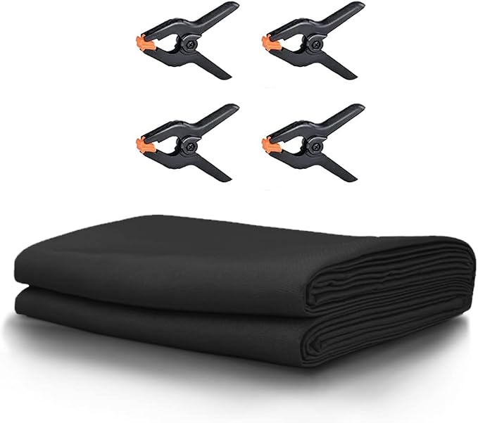 10X20ft Black Photo Backdrops for Photography, LCUIRC Two Rod Pocket Backdrops - Image 7