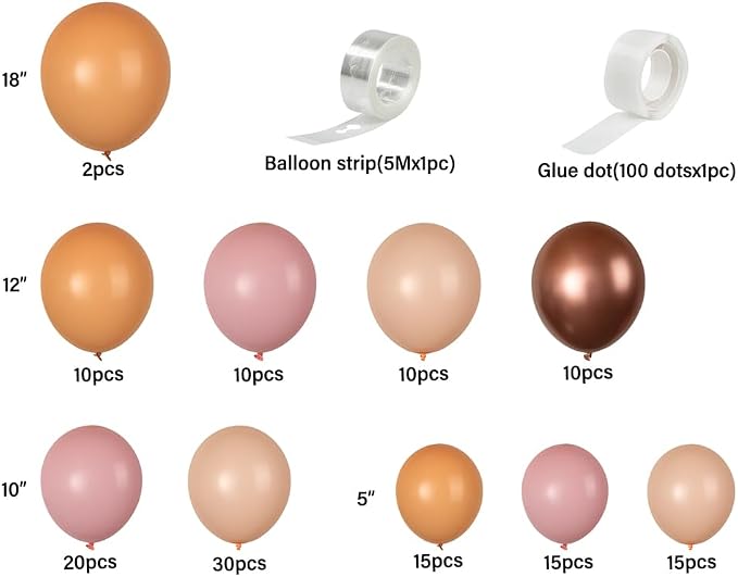 Restaurantware-Balloonify Balloon Garland Set, 1 Party Decoration Kit - Image 9