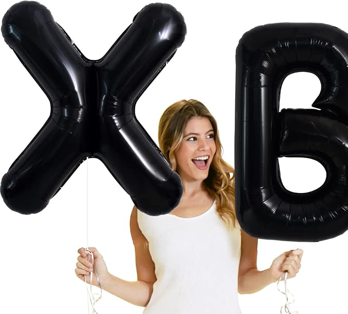 TONIFUL 40 Inch Large Black B Letter Jumbo Helium Balloons, Foil Mylar Big - Image 6