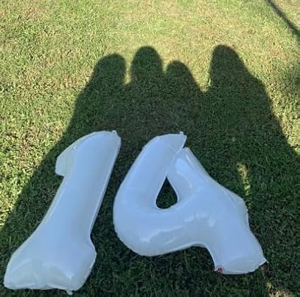 White Number 4 Balloon 40 inch, Balloon numbers party supplies, deco photo shoot - Image 5