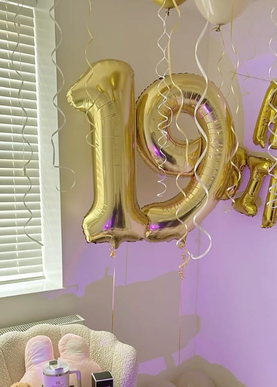 Champagne Gold Number 9 Balloon 40 inch, Balloon numbers party supplies - Image 9