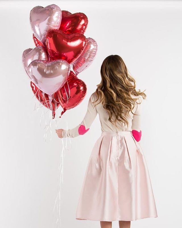 Rose Gold & Pink Heart Balloons - Image 6