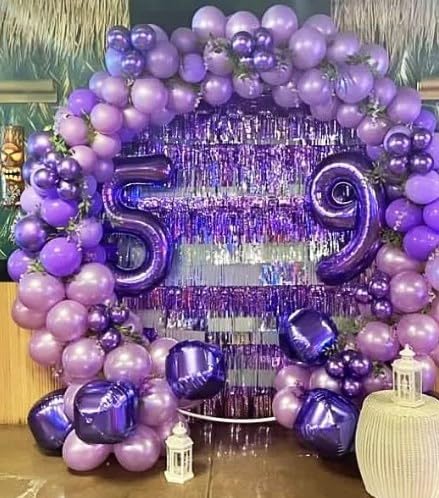 Purple Number 9 Balloon 40 inch, Balloon numbers party supplies, deco photo - Image 7