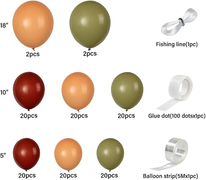 Restaurantware-Balloonify Balloon Garland Set, 1 Party Decoration Kit - Image 8