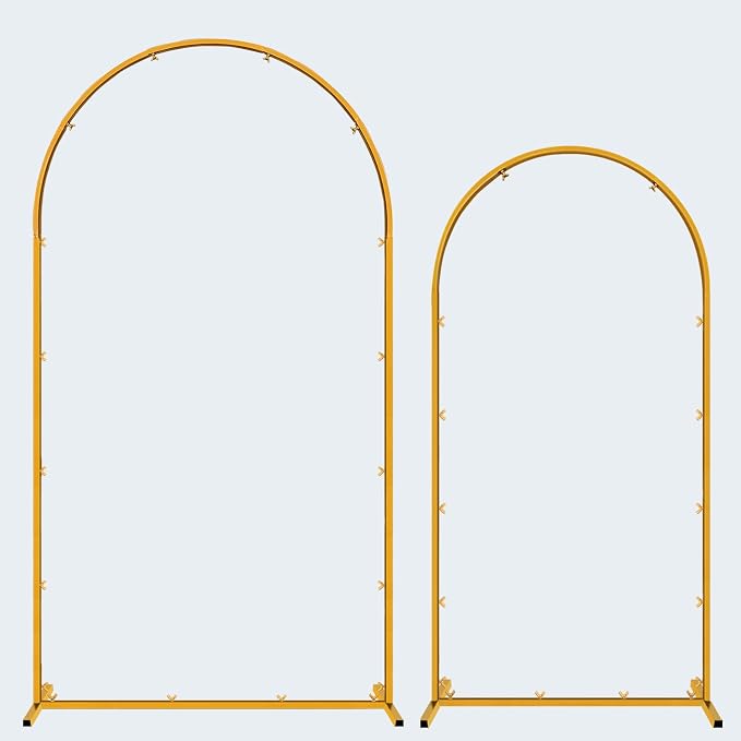 Hemmotop Metal Arch Backdrop Stand Set of 2, 7.2ft and 6ft | Pieces are Labeled - Image 9