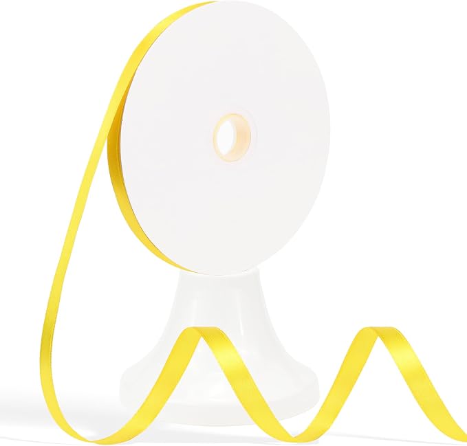 Yellow Ribbon 3/8 Inch 120 Yards, Satin Ribbon by Unknown