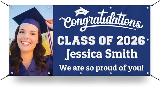 Personalized Graduation Photo Vinyl Banner Sign by Milweb1LLC