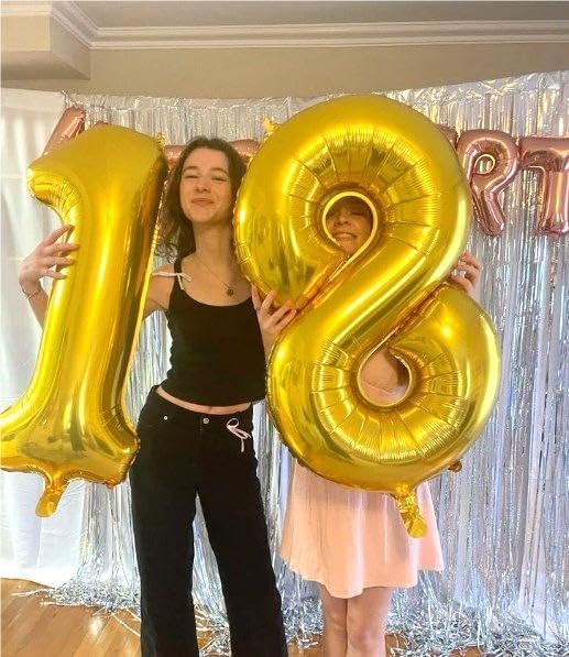 Helium Foil Gold Number 8 Balloon 40 Inch, Mylar Eight Numbers 8 18 28 38 48 58 - Image 9