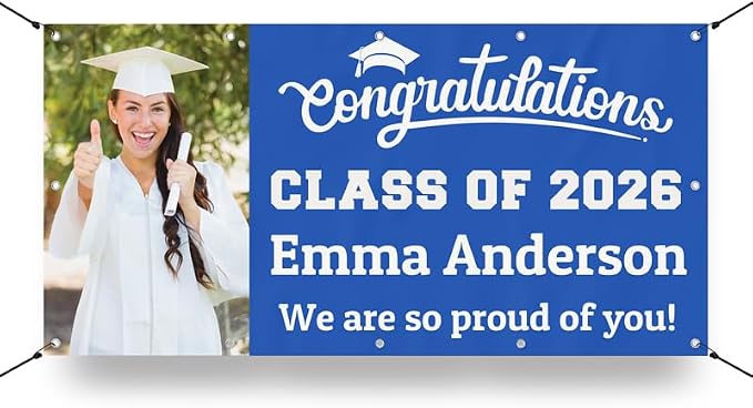Personalized Graduation Photo Vinyl Banner Sign by Milweb1LLC