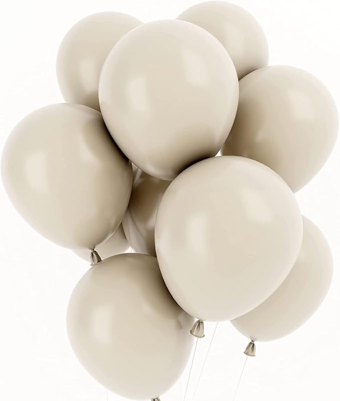 Sage Green Brown Balloon, 60 Packs 12 Inch Brown Beige Jungle Safari Wild - Image 7