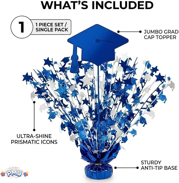 PMU Graduation Centerpieces for Table 2026, Grad Balloon Weight Centerpiece - Image 9