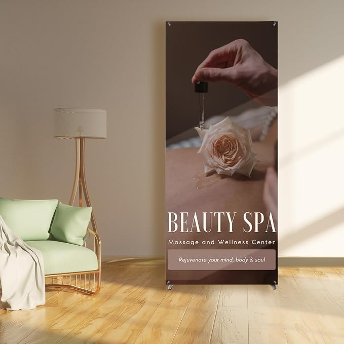Custom Banner with X Stand 32" x 71" | Personalized X Banner Stand - Image 6