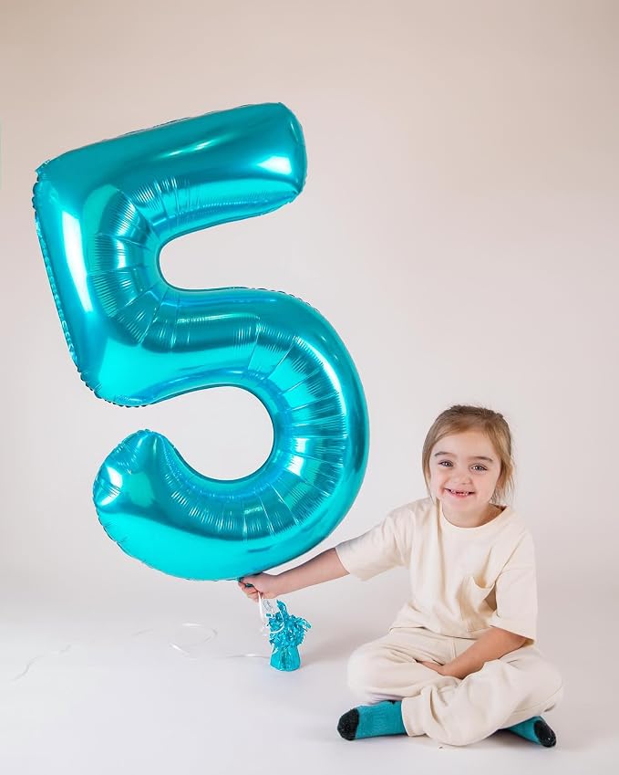Light Blue Number 7 Balloon 40 Inch - Image 8
