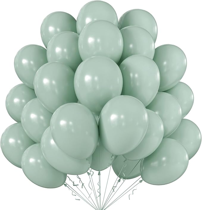 12 Inch Pale Sage Green Balloons, Baby Shower, Graduate Party Decorations by KALOR