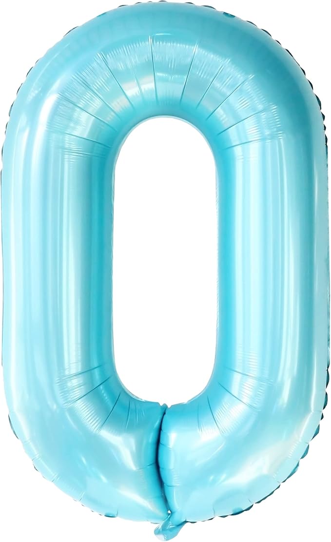 KatchOn Light Blue 0 Balloon Number 40 Inch | 0 Foil Balloon, Light Blue Zero - Image 9