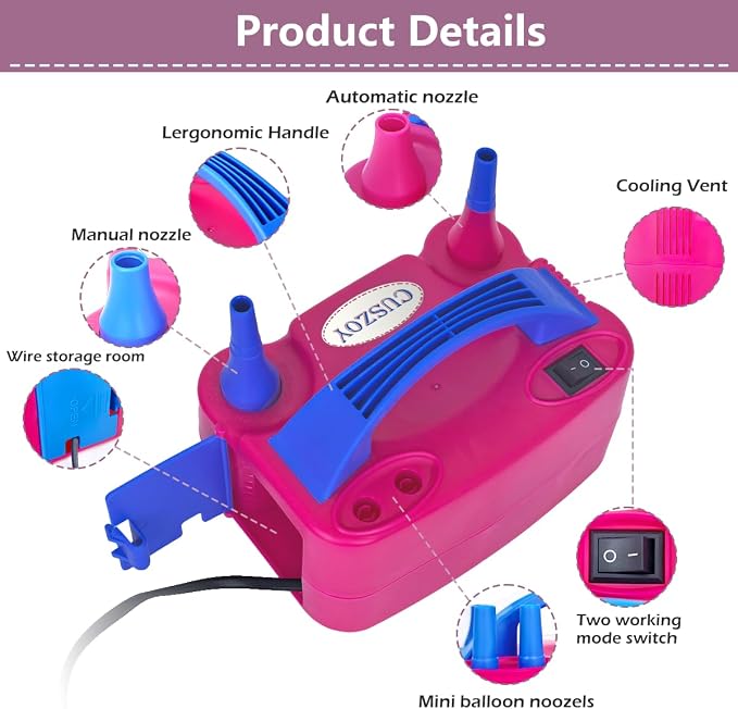 Electric Balloon Pump 600W, Fast Balloon Blower - Image 7