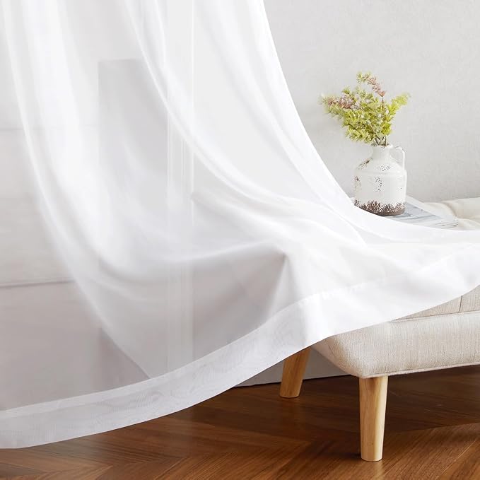 NICETOWN Bedroom Sheer Curtains 54 inch Length - Image 9