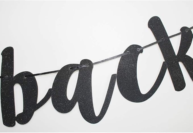 Welcome Back Black Vintage Banner - Image 3