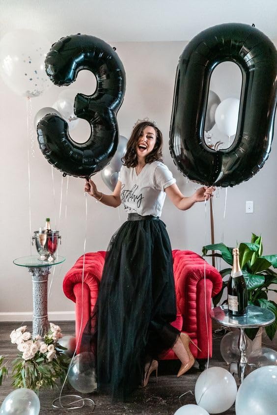 Black Number 5 Balloon 40 Inch, 5th Birthday Party Decorations Men Women | Foil - Image 8