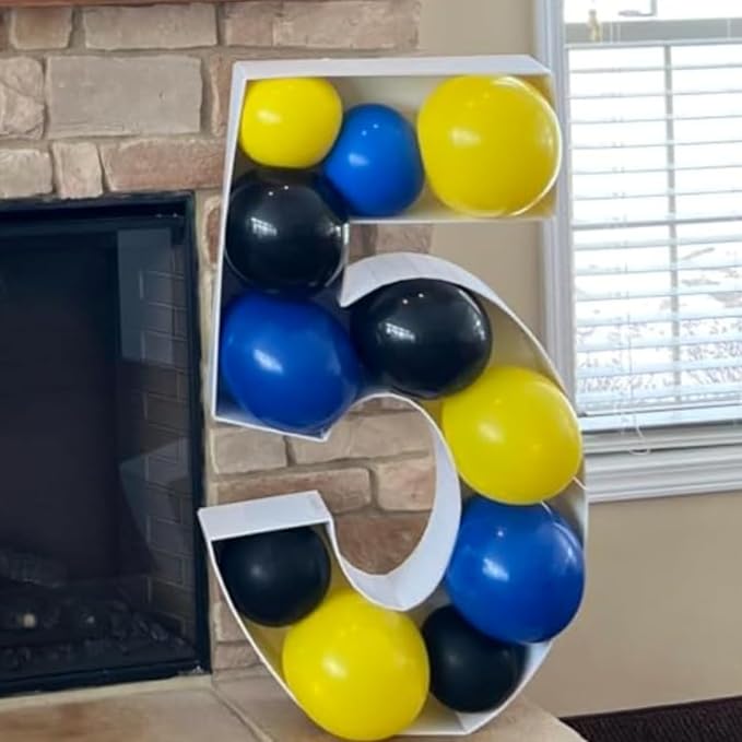 Balloons Blue Yellow and Black 60 Pcs, 12 Inch Dark Blue Yellow and Black Latex - Image 7