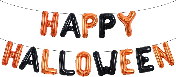 TONIFUL 16 Inch Happy Halloween Balloons Banner - Image 7
