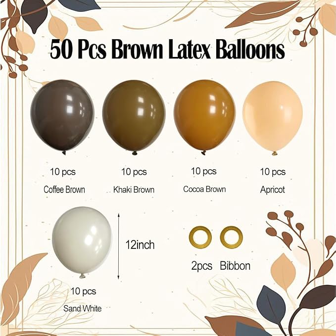 Brown Party Balloons - Image 7