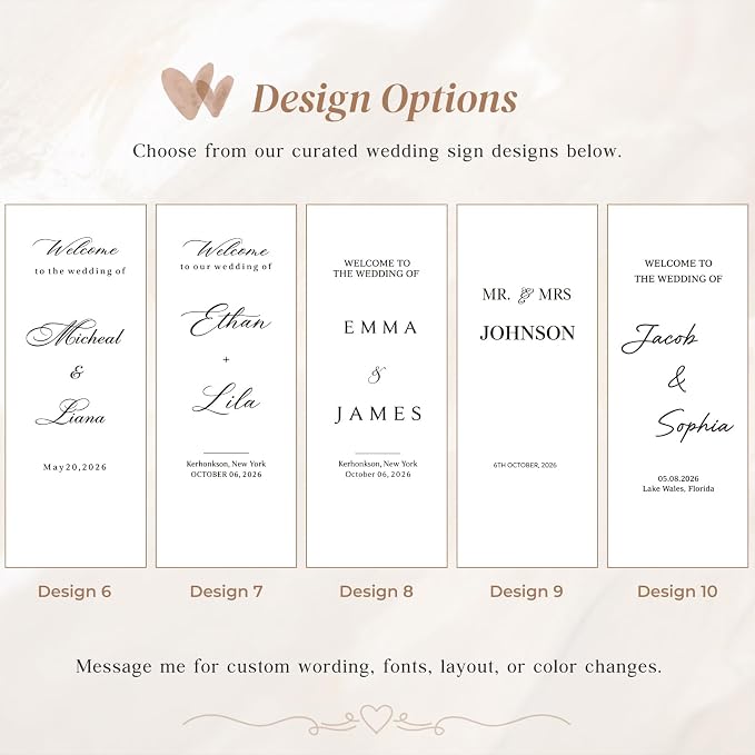 Personalized Sheer Tulle Wedding Welcome Banner Sign - Image 9