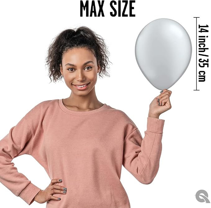 Qualatex 11" Metalic Silver Balloons by Pioneer Balloon Company - Image 4