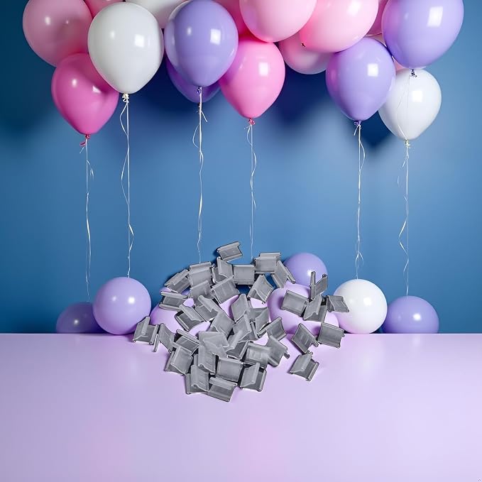 100 Pcs Transparent Balloon V-Shaped Clip Plastic V-Shaped Balloon Clip Wedding - Image 7