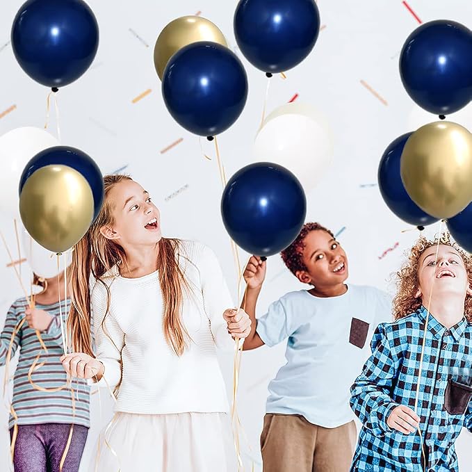 YMSZ Navy Blue Balloons with Different Sizes, Graduation, Baby Shower, Wedding - Image 7