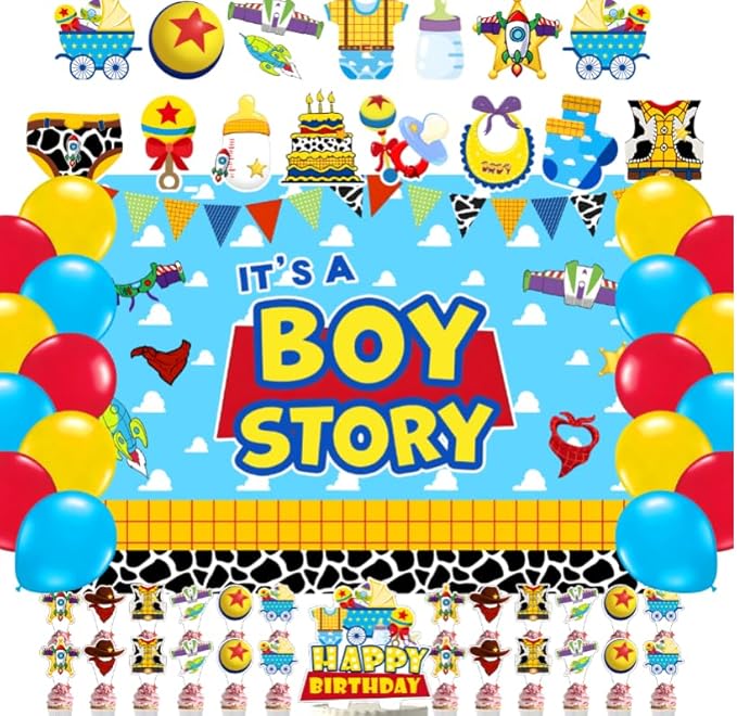 Cartoon Toy Baby Shower Decorations by picidae