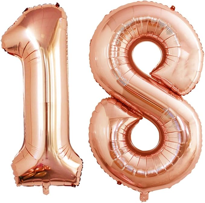 Number 18 Balloons for 18th Birthday Sweet 18 Party Decorations, 42 Inch Jumbo - Image 2