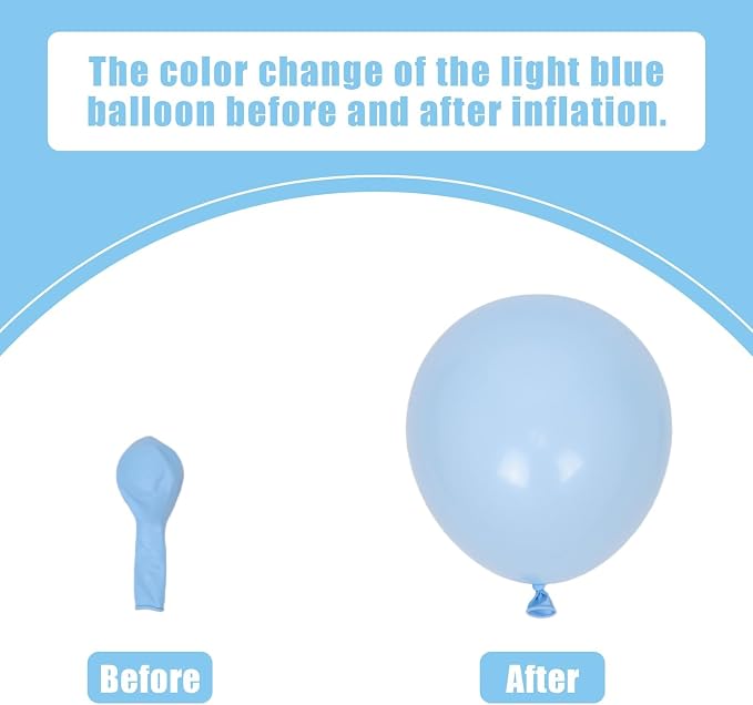 137pcs Blue and Yellow Balloon Arch Kit - Image 8