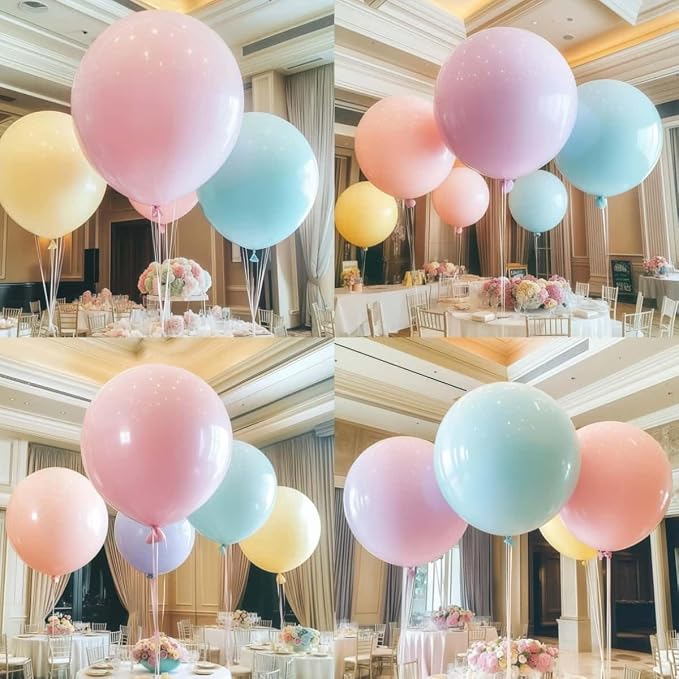 32 Pack Pastel Balloons 36 inch Multicolor Macaron Balloon - Image 6