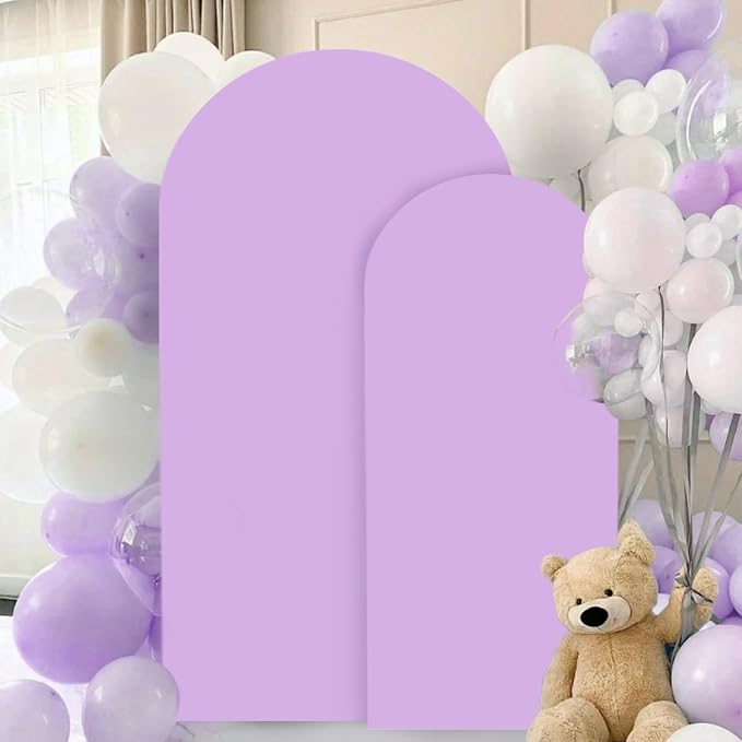 FANPROMS Arch Backdrop Cover Set of 2 Lavender 6FT 7.2FT Wedding Arch Cover - Image 6
