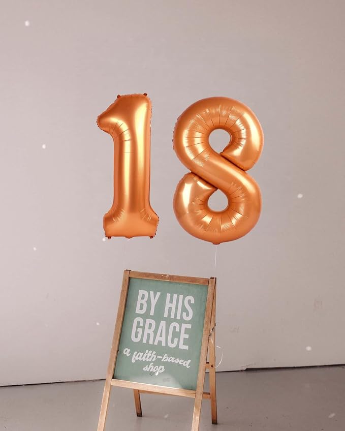 4 Balloon - Orange Birthday Number Balloons, 40 Inch Decorations Men Women | - Image 9
