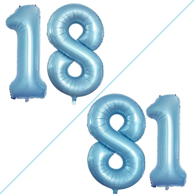 Number 18 Balloons for 18th Birthday Sweet 18 Party Decorations, 42 Inch Jumbo by GOER