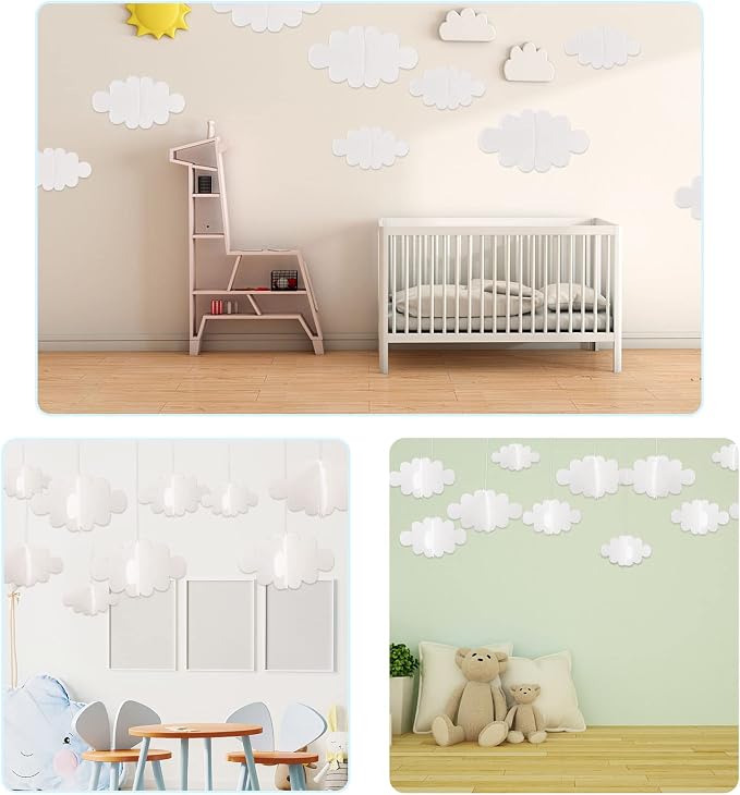16 Pcs 3D Cloud Decorations Hanging Clouds - Image 7