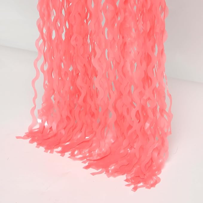 Wavy 4 Pack Watermelon Red Foil Curtain Backdrop - Image 8