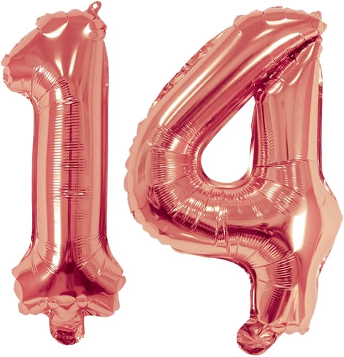 Number 14 Balloon Foil Mylar Balloons by YPSelected