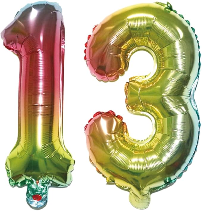 Number 13 Balloon Foil Mylar Balloons by YPSelected