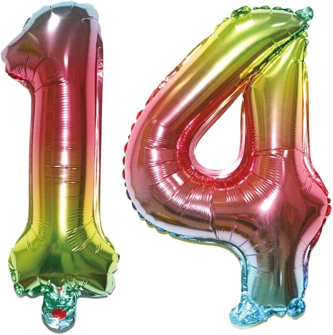 Number 14 Balloon Foil Mylar Balloons by YPSelected
