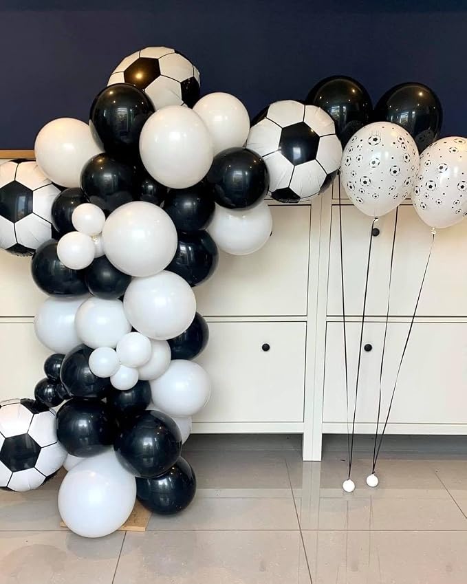 10 Pack 18 Inch Soccer Foil Balloons Football Helium Metallic Mylar Balloons - Image 7