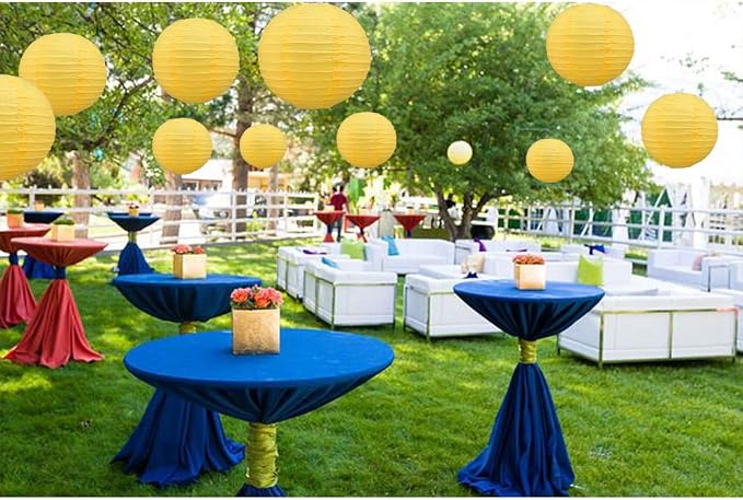 BEISHIDA Yellow Paper Lanterns 10Pcs 4/6/8/10/12 Inch Round Chinese Lamp | - Image 7