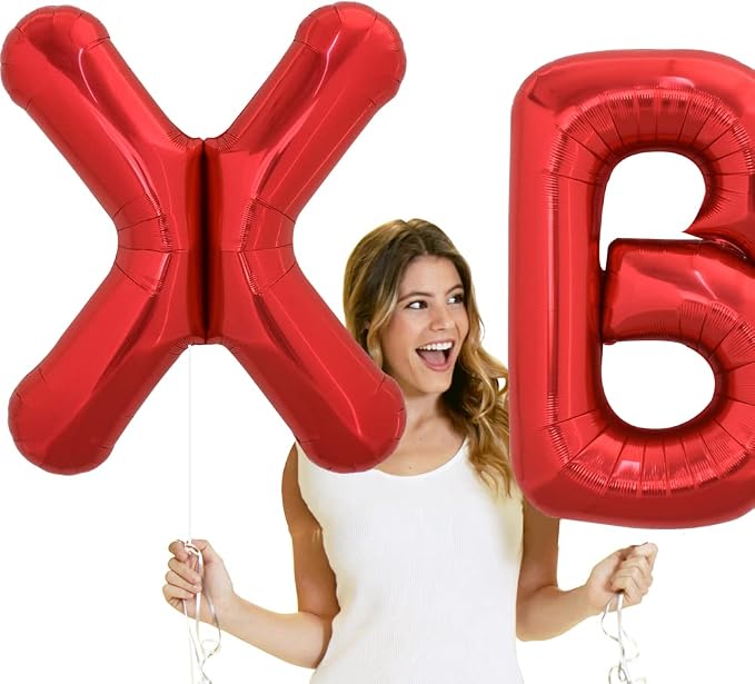 TONIFUL 40 Inch Large Bright Red Letter Balloons A-Z, Giant Jumbo Helium Foil - Image 6