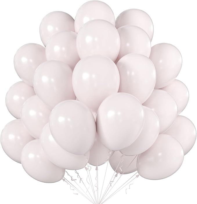 12 Inch Blush Off-White Balloons, Baby Shower, Graduate Party Decorations by KALOR
